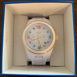 Adidas Male Multicolor Sport Watch w/ Gold Detail